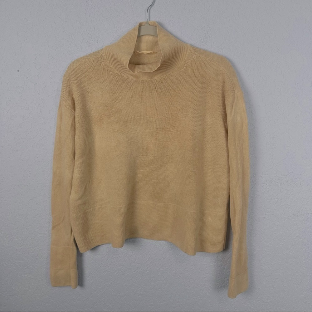 Everlane Tan Cashmere Mockneck Sweater Small